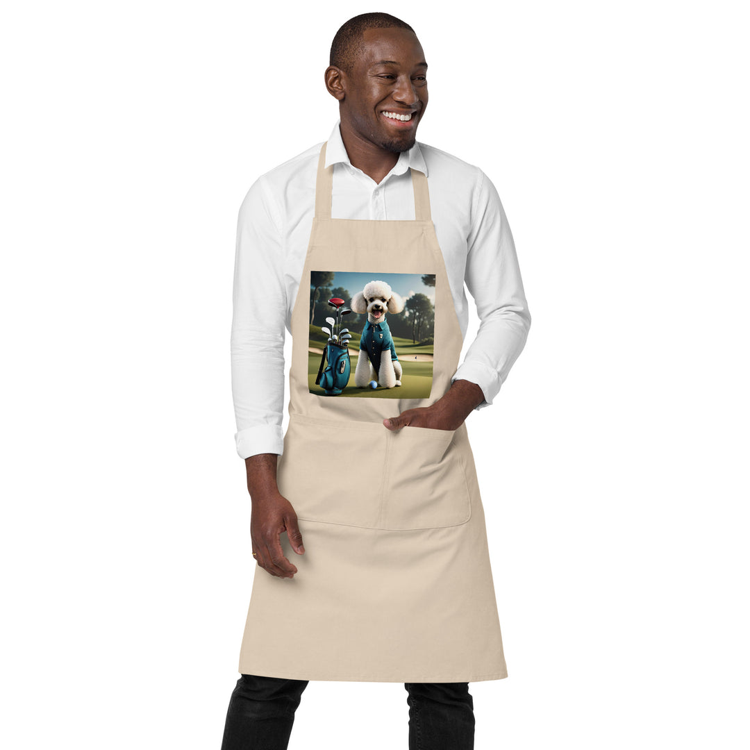 Poodle Golfer- Organic cotton apron