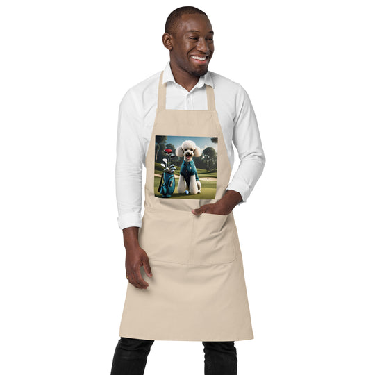 Poodle Golfer- Organic cotton apron