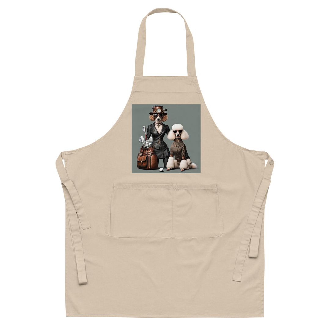 Poodle Golfer- Organic cotton apron v2