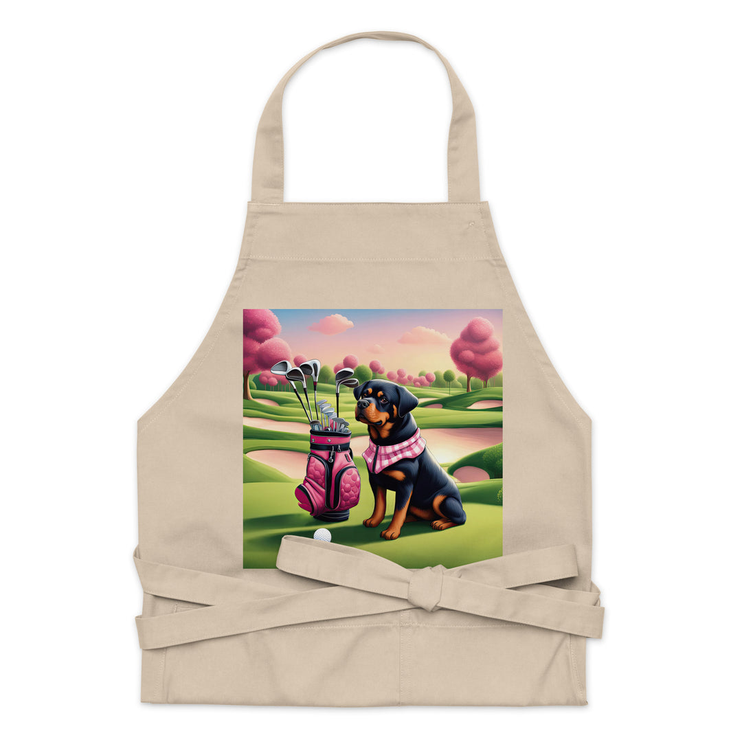 Rottweiler Golfer- Organic cotton apron