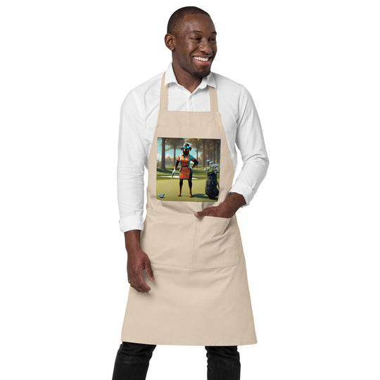 Rottweiler Golfer- Organic cotton apron v4