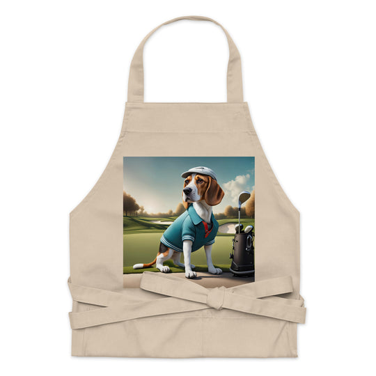 Beagle Golfer- Organic cotton apron v2