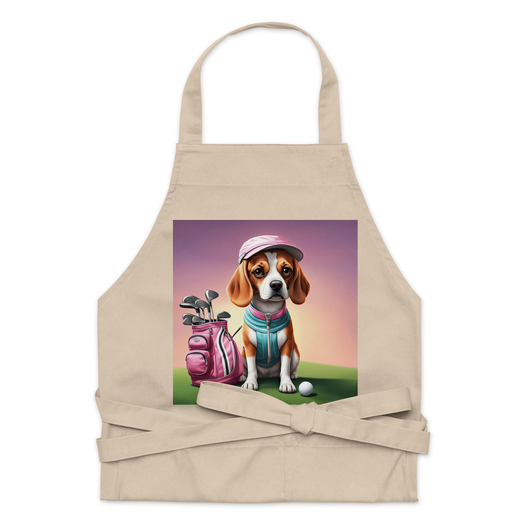 Beagle Golfer- Organic cotton apron v3