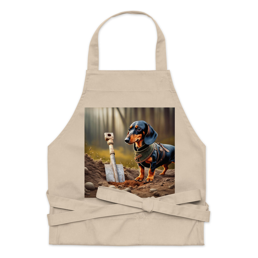 Dachshund- Organic cotton apron v4