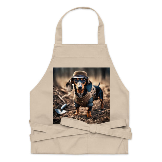 Dachshund- Organic cotton apron v5