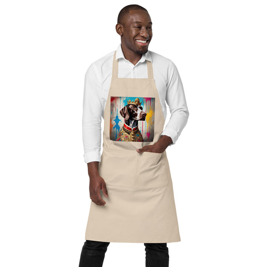 German Shorthaired Pointer Golfer- Organic cotton apron