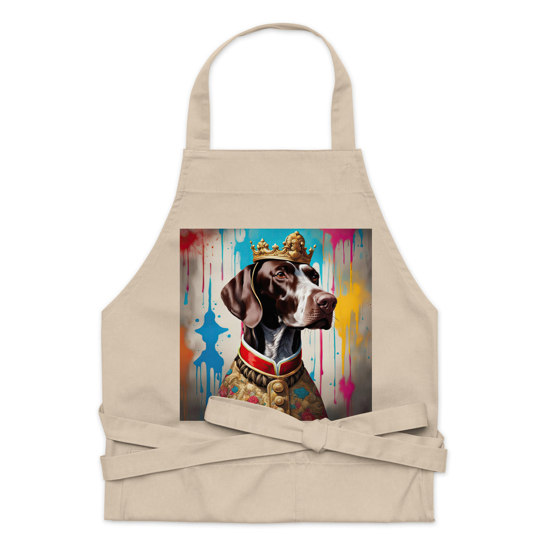 German Shorthaired Pointer Golfer- Organic cotton apron v2