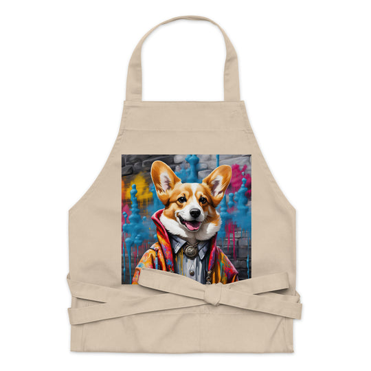 Pembroke Welsh Corgi- Organic cotton apron v5