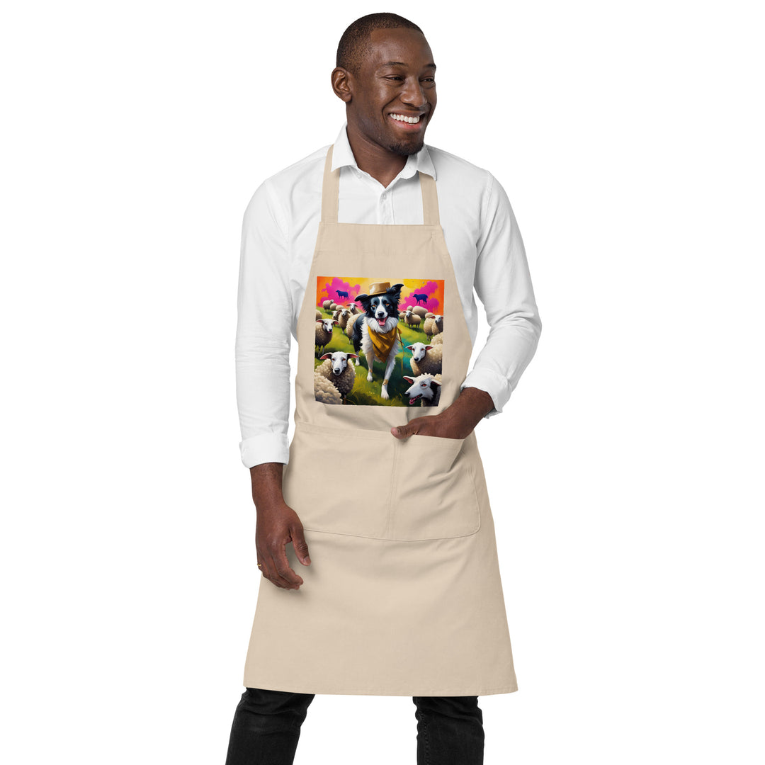 Australian Shepherd- Organic cotton apron v2