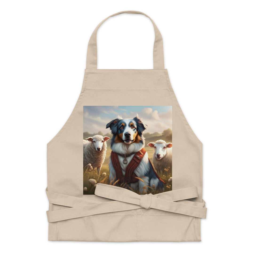 Australian Shepherd- Organic cotton apron v4