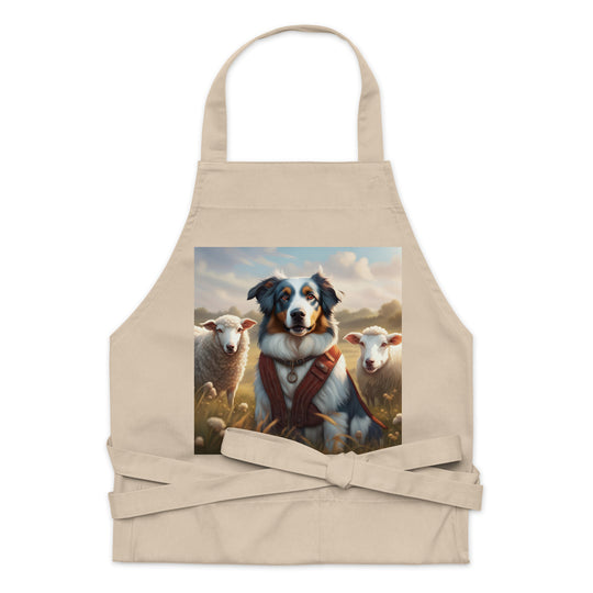 Australian Shepherd- Organic cotton apron v4