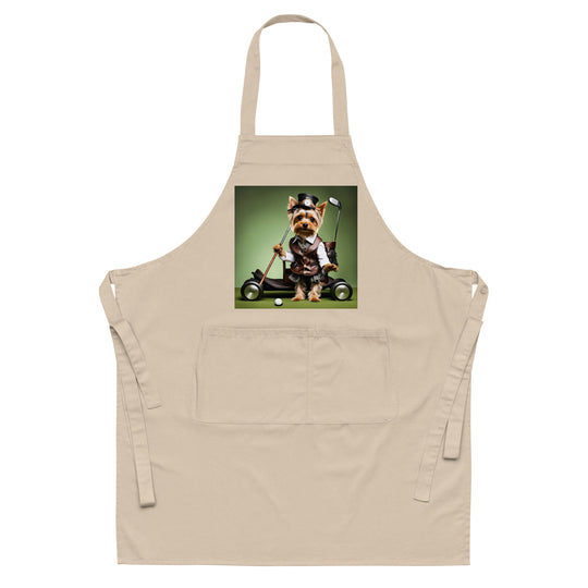 Yorkshire Terrier Golfer- Organic cotton apron v4