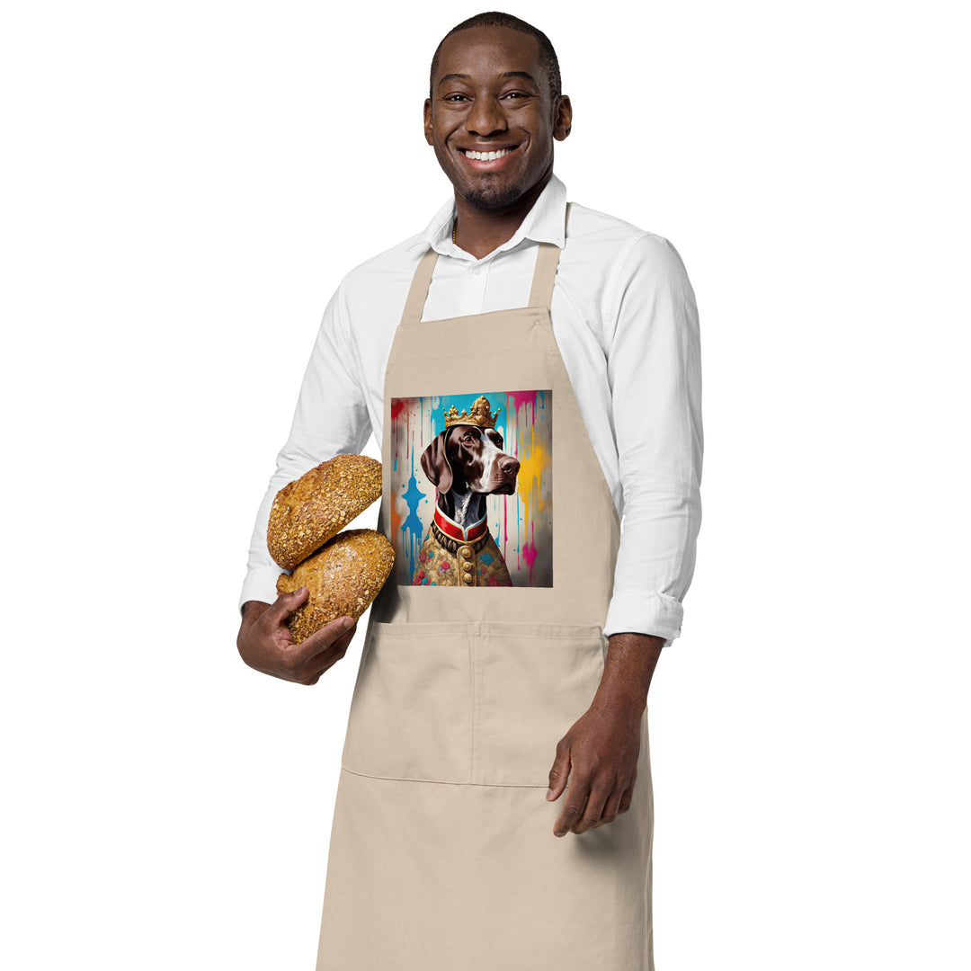 German Shorthaired Pointer Golfer- Organic cotton apron