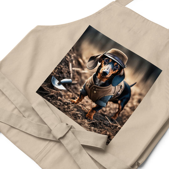 Dachshund- Organic cotton apron v5