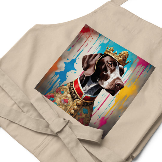 German Shorthaired Pointer Golfer- Organic cotton apron v2