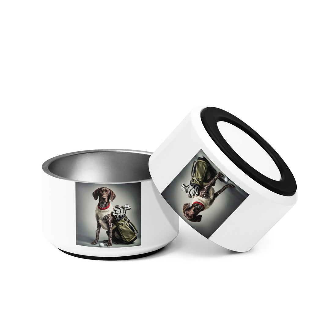 German Shorthaired Pointer Golfer- Pet bowl v4