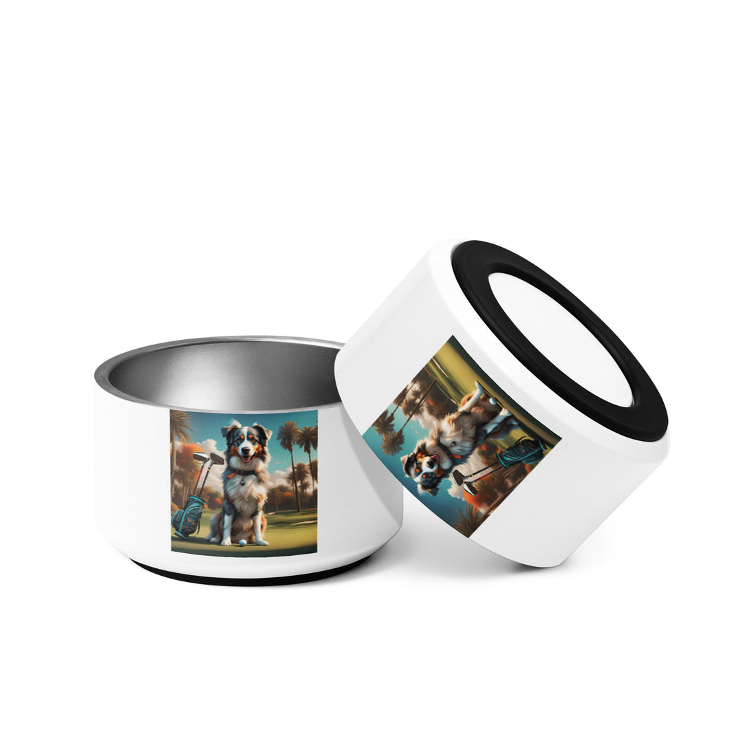 Australian Shepherd Golfer- Pet bowl v2