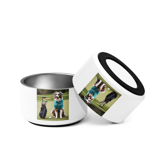 Australian Shepherd Golfer- Pet bowl v4