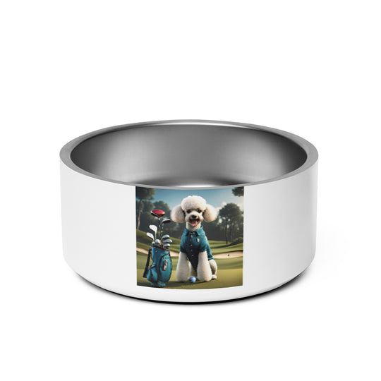 Poodle Golfer- Pet bowl