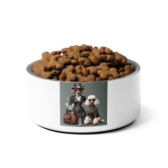 Poodle Golfer- Pet bowl v2