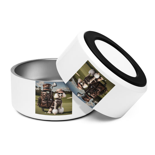 Poodle Golfer- Pet bowl v3
