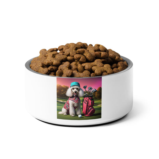 Poodle Golfer- Pet bowl v5