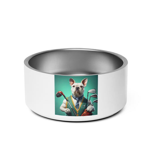 American Bulldog Golfer- Pet bowl