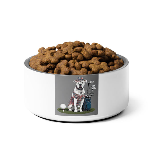 American Bulldog Golfer- Pet bowl v3