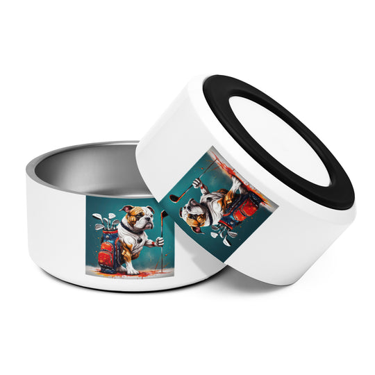 Bulldog Golfer- Pet bowl