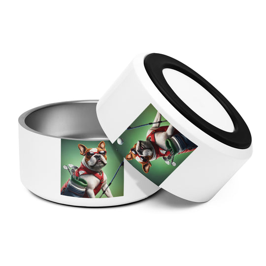 Bulldog Golfer- Pet bowl v2