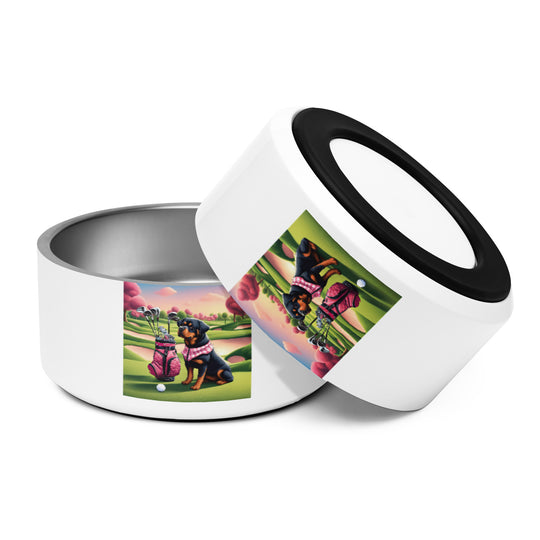 Rottweiler Golfer- Pet bowl