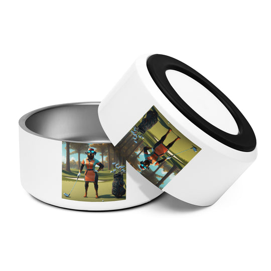 Rottweiler Golfer- Pet bowl v4
