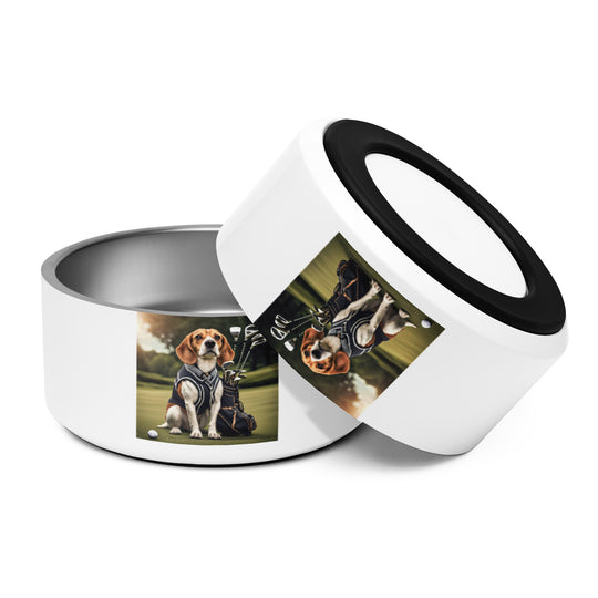 Beagle Golfer- Pet bowl