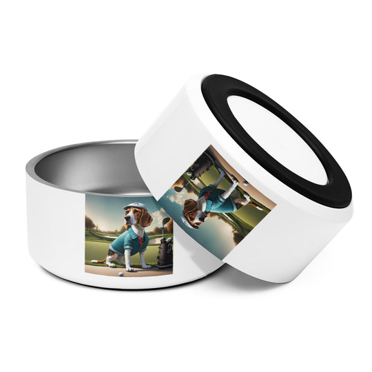 Beagle Golfer- Pet bowl v2