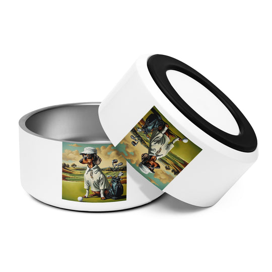 Dachshund Golfer- Pet bowl v3