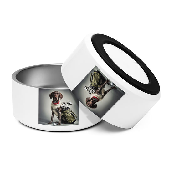 German Shorthaired Pointer Golfer- Pet bowl v4