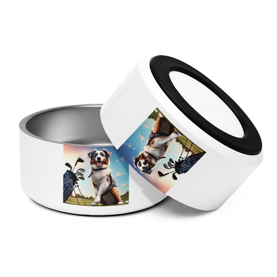 Australian Shepherd Golfer- Pet bowl