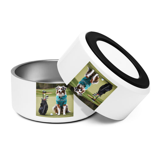 Australian Shepherd Golfer- Pet bowl v4