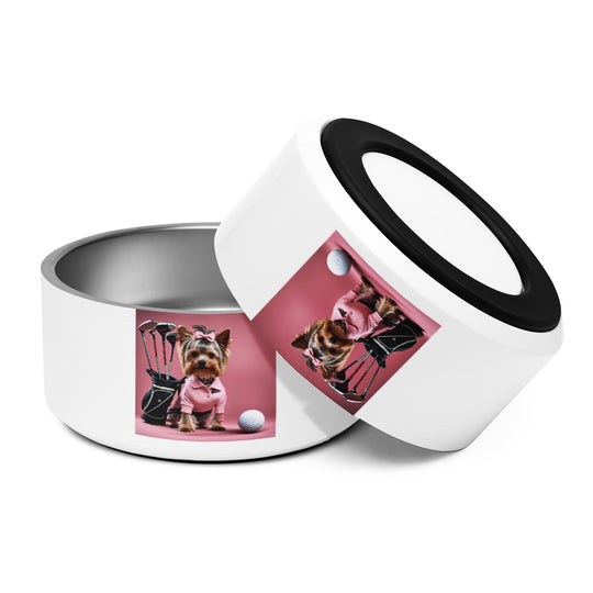 Yorkshire Terrier Golfer- Pet bowl