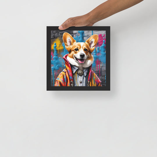 Pembroke Welsh Corgi- Framed photo paper poster v5
