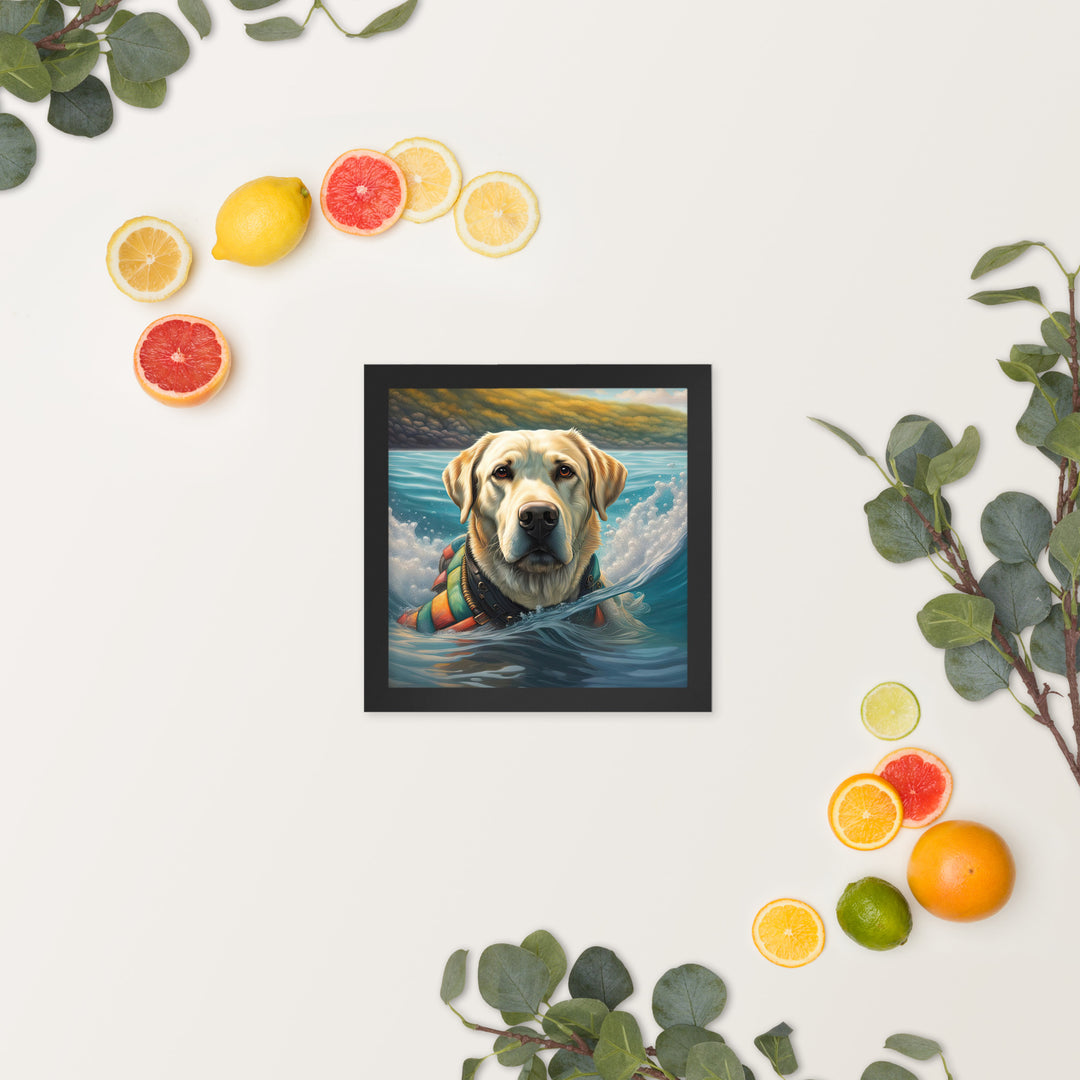 Framed photo paper poster-Labrador Retriever V4