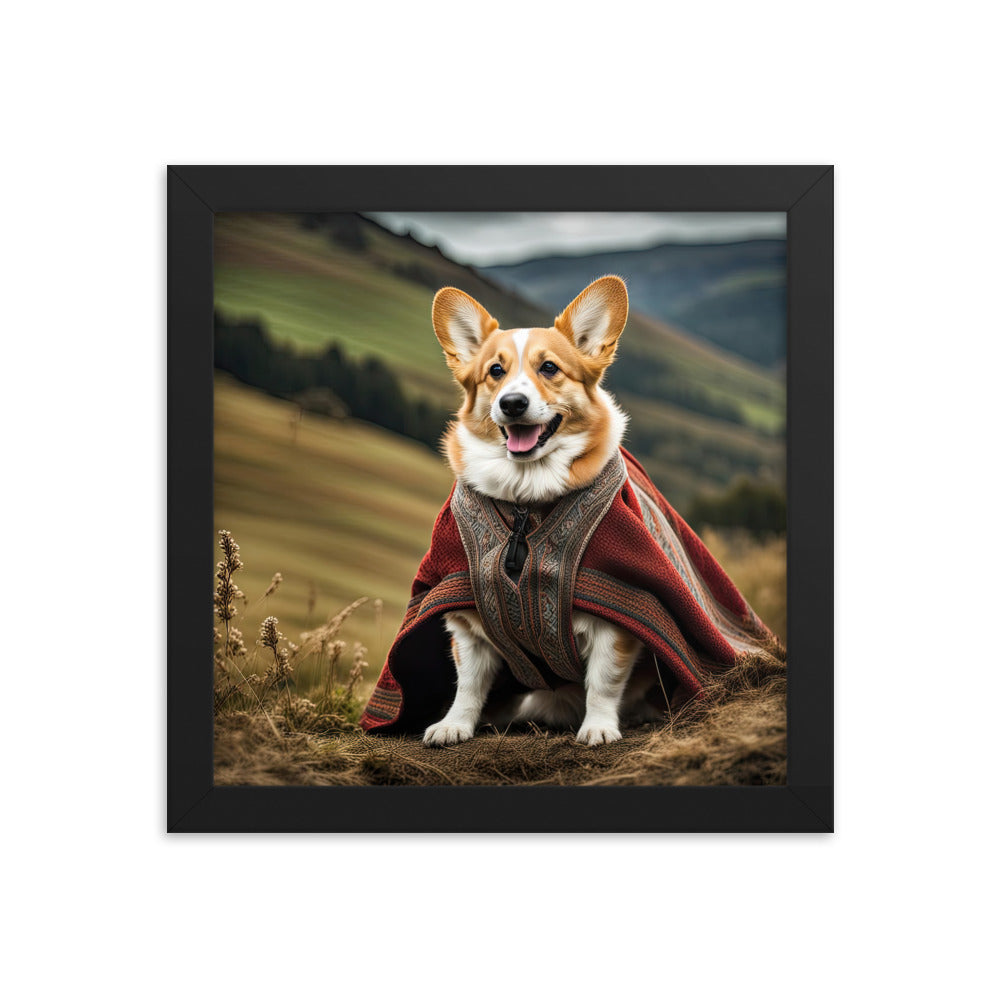 Pembroke Welsh Corgi- Framed photo paper poster v4