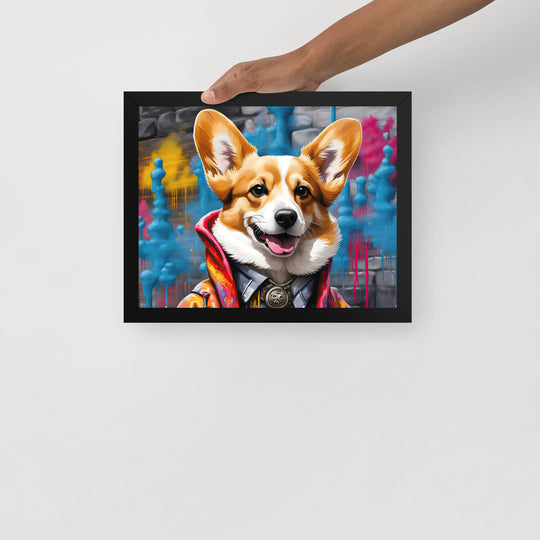 Pembroke Welsh Corgi- Framed photo paper poster v5