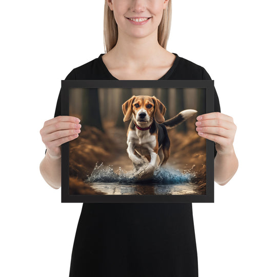 Beagle- Framed photo paper poster v3