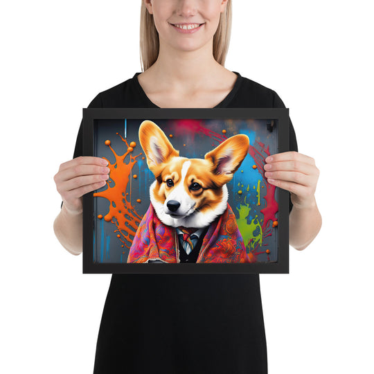 Pembroke Welsh Corgi- Framed photo paper poster v3