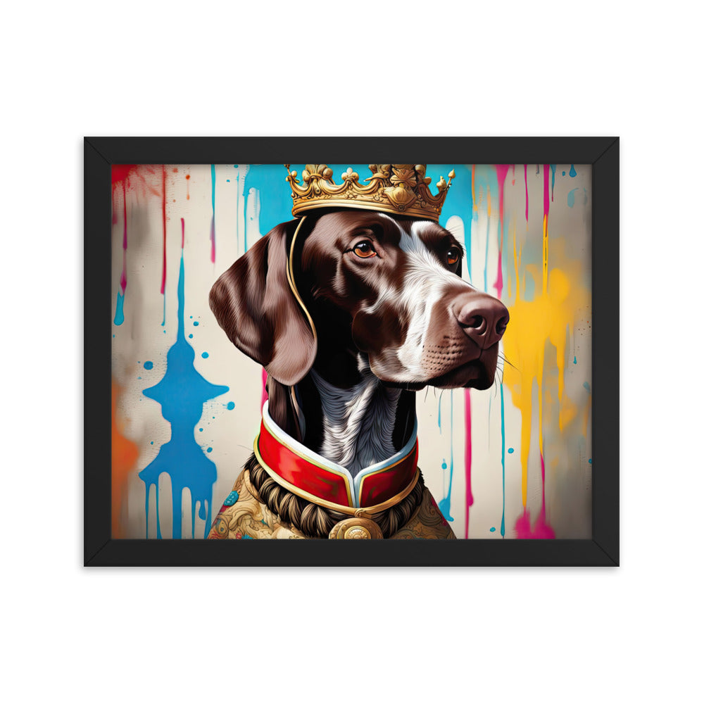 German Shorthaired Pointer- Framed photo paper poster