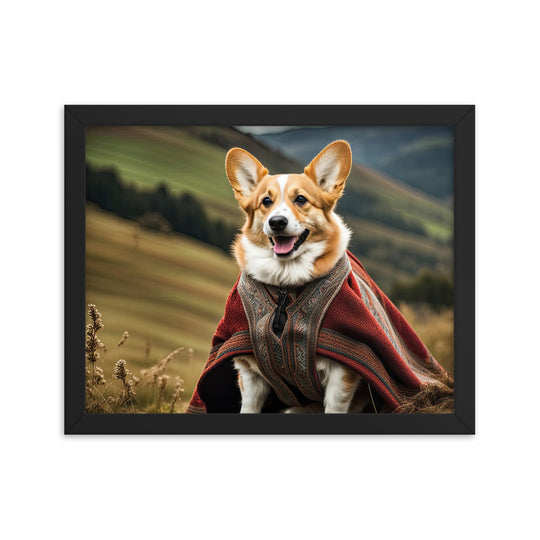 Pembroke Welsh Corgi- Framed photo paper poster v4