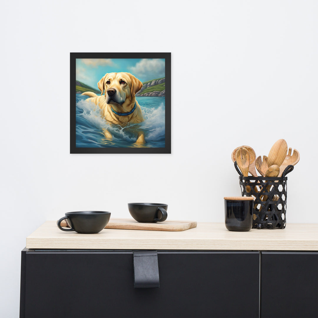 Framed photo paper poster-Labrador Retriever V2