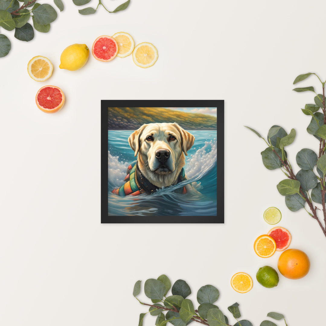 Framed photo paper poster-Labrador Retriever V4