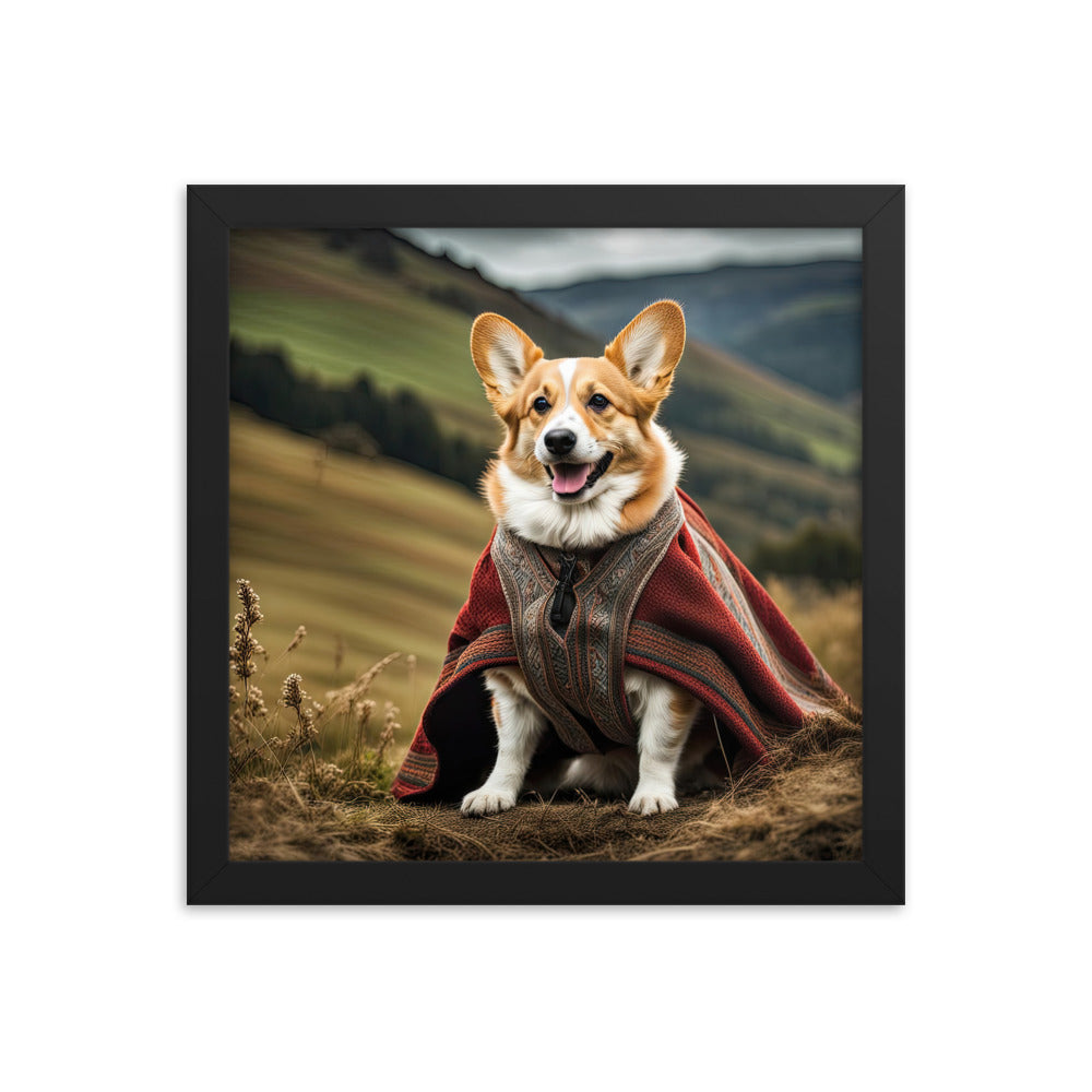 Pembroke Welsh Corgi- Framed photo paper poster v4